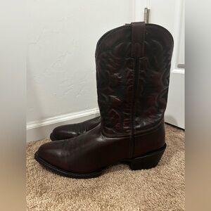 Laredo Mens Birchwood Cowboy Boots Leather Black Cherry 14 EW
